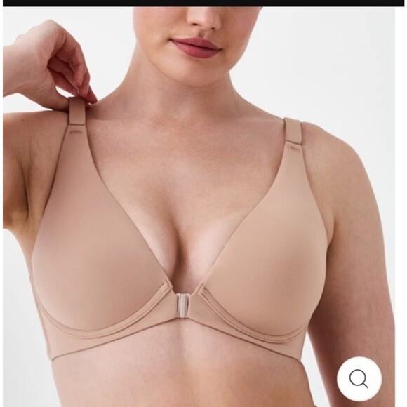 SPANX Bra-llelujah Adjustable Plunge Wireless Lift Bra Nude Size 34D NEW - Picture 1 of 15